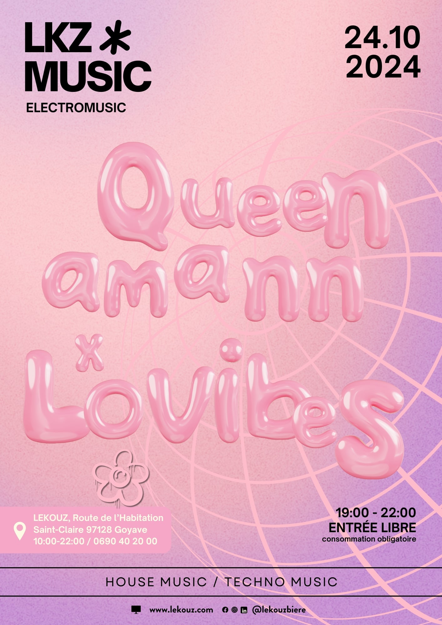 Soirée DJ House & Techno à avec Queen amann et Lovibes !