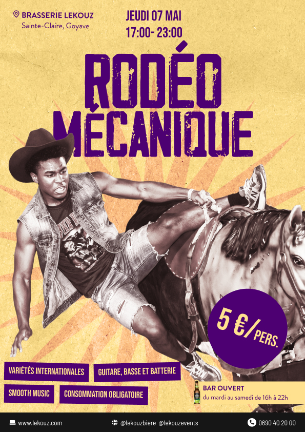 Rodéo Mécanique Guadeloupe | Brasserie Lekouz Goyave – 7 Mai