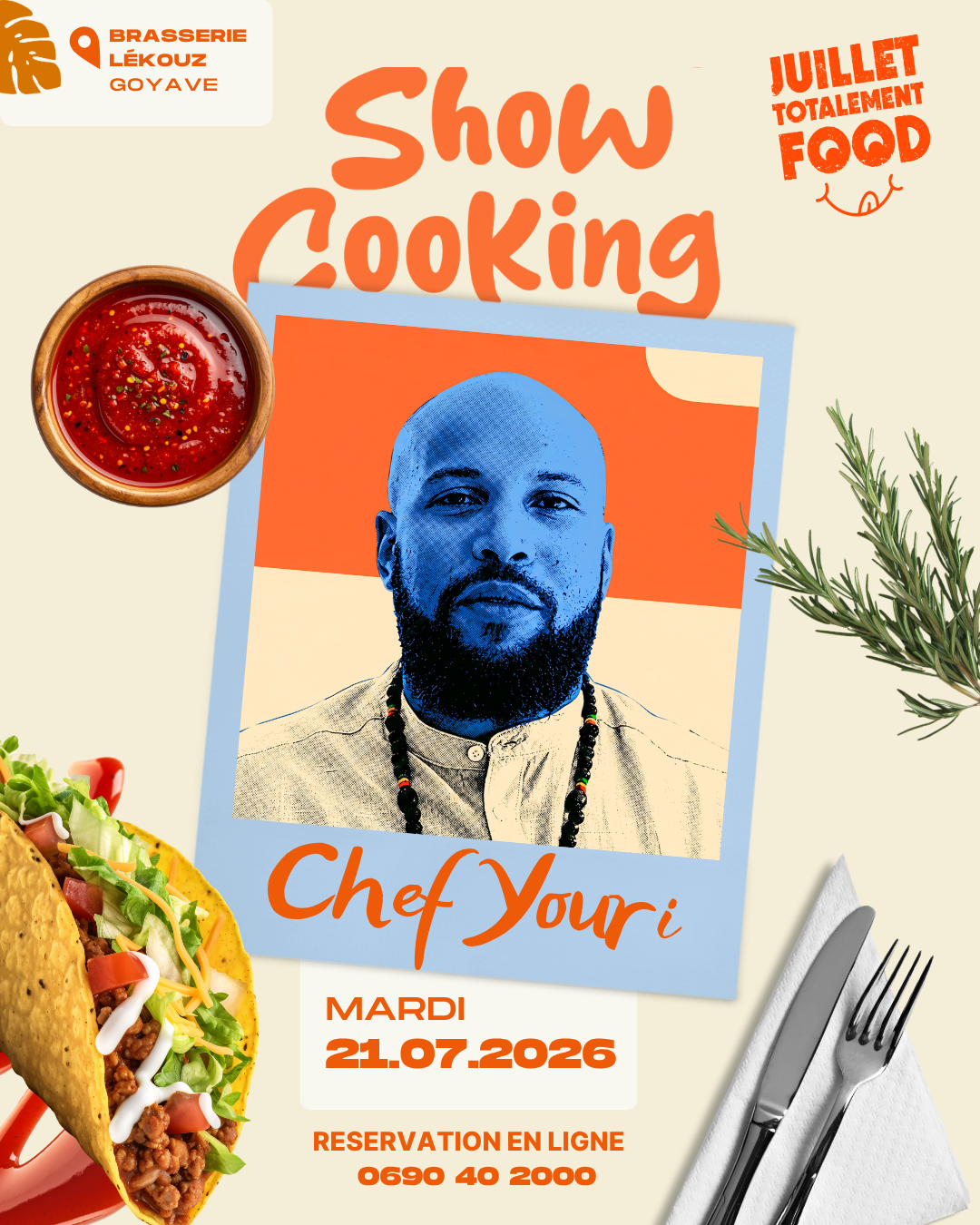 Show Cooking Lékouz — Chef Youri — Mardi 21 juillet 2026