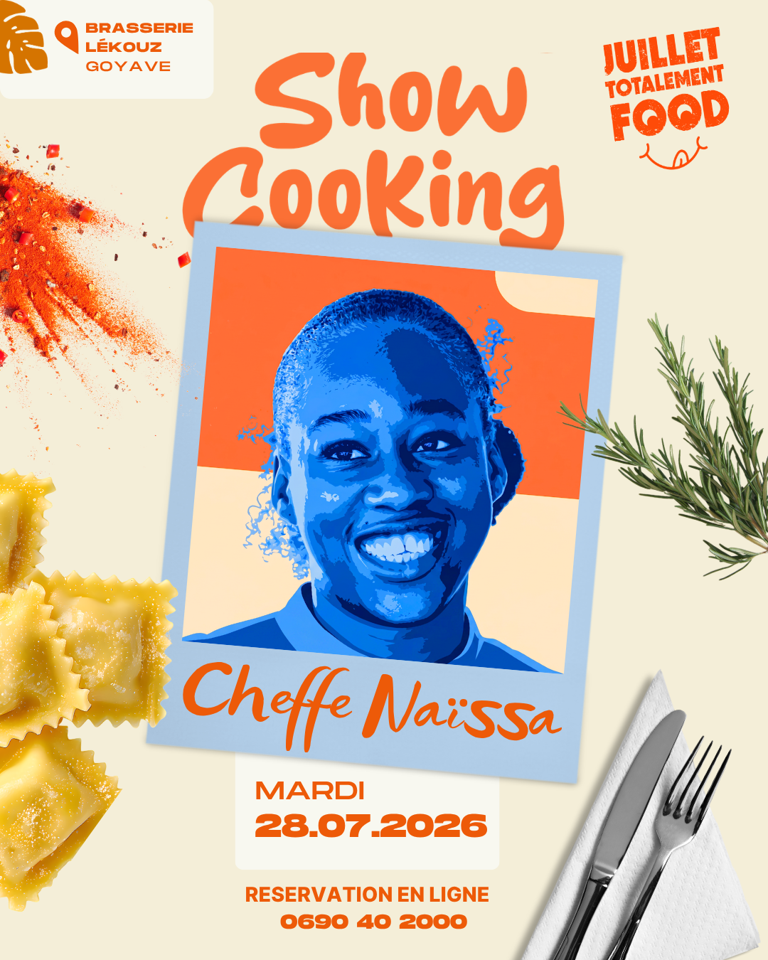 Show Cooking Lékouz — Cheffe Naïssa — Mardi 28 juillet 2026