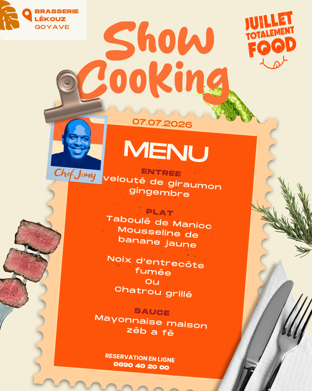 Menu Chef Jimy