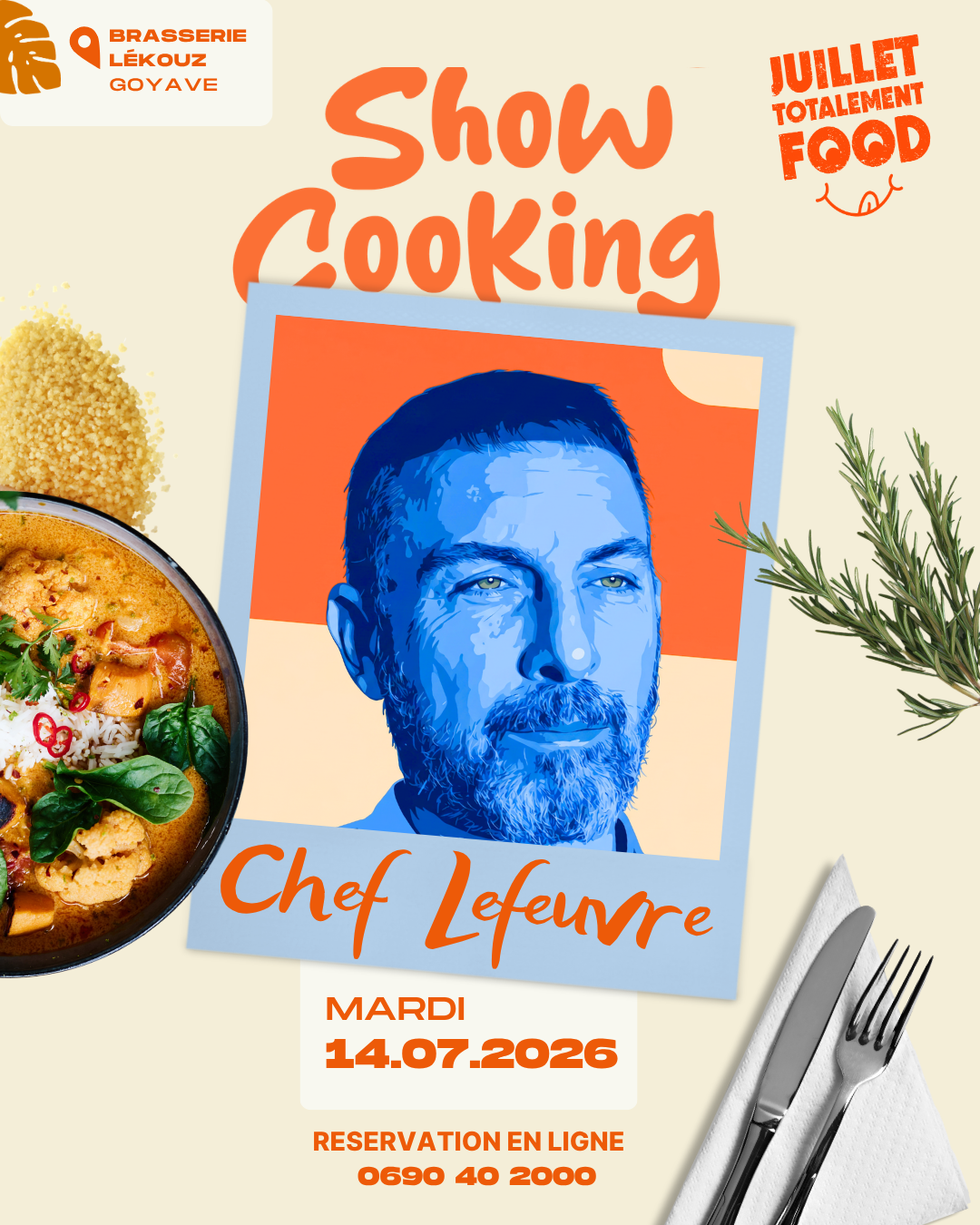 Show Cooking : Chef Lefeuvre marie Antilles et Bretagne