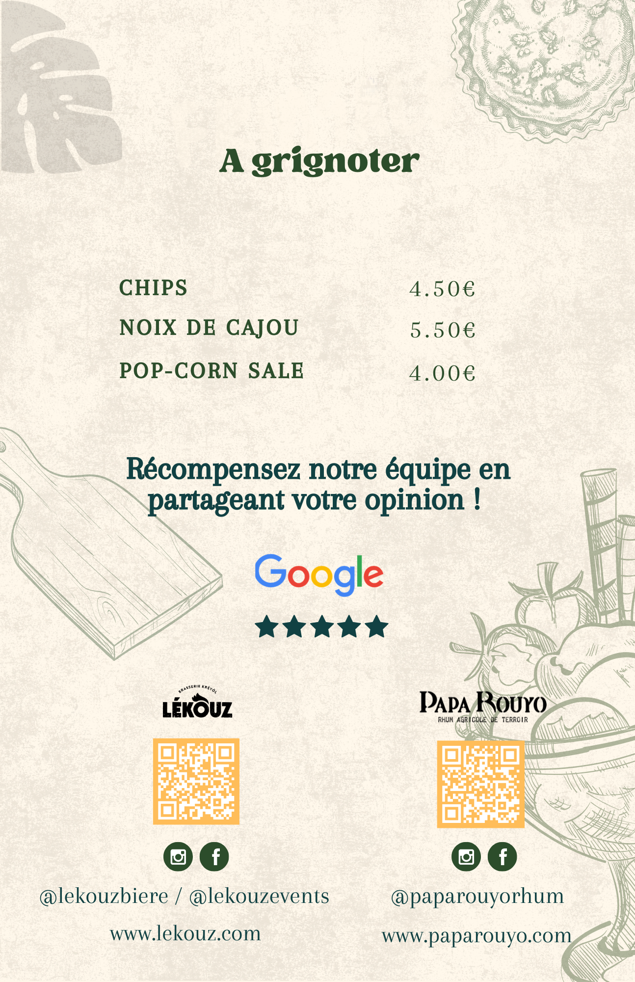MENU LEKOUZ BAR A GRIGNOTER GOYAVE
