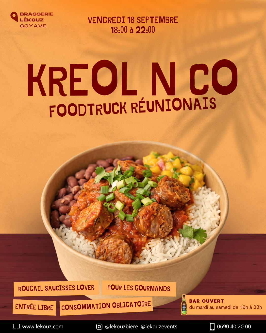 Kreol'n Co, food truck réunionnais à la Brasserie Lékouz